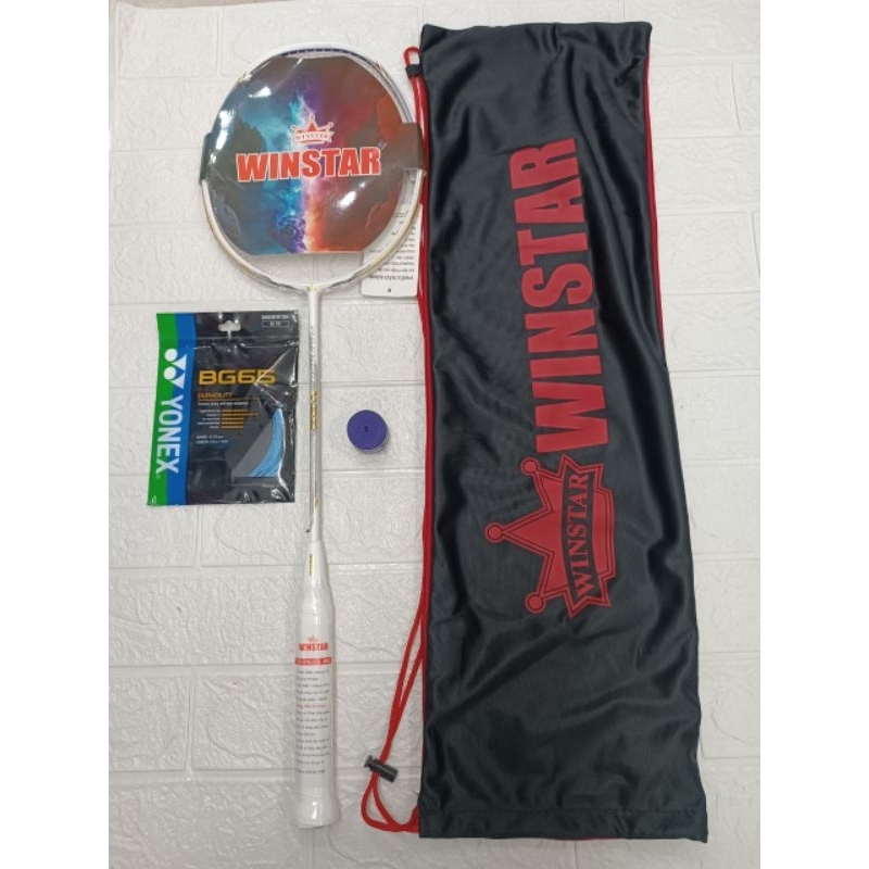Vợt cầu lông winstar chính hãng khung cacbon.siêu nhẹ siêu bền căng tối đa 13kg