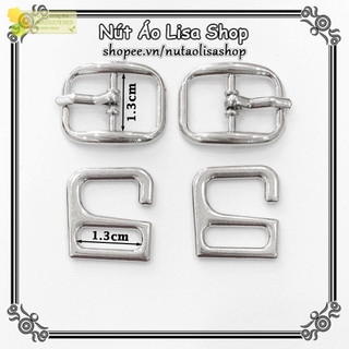 . Khoá móc quai giầy/ khoen móc giày cỡ 1cm -1.2cm - 1.4cm, khoen quai hậu, khoen tăng giảm dây giày .