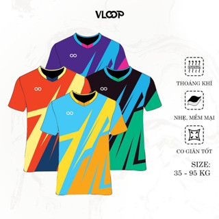 Áo Thun Thể Thao KLOOP Cổ Tim, Áo Thể Thao, Áo Bóng Bàn, Áo Cầu Lông Nam Nữ Thun Lạnh Thoáng Khí - BST EXTREME CHALLENGE