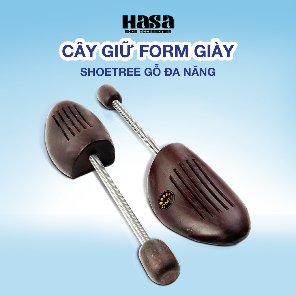Cây giữ form giày gỗ shoe tree đa năng tiện lợi HASA cho cả nam và nữ CGFG06 chính hãng