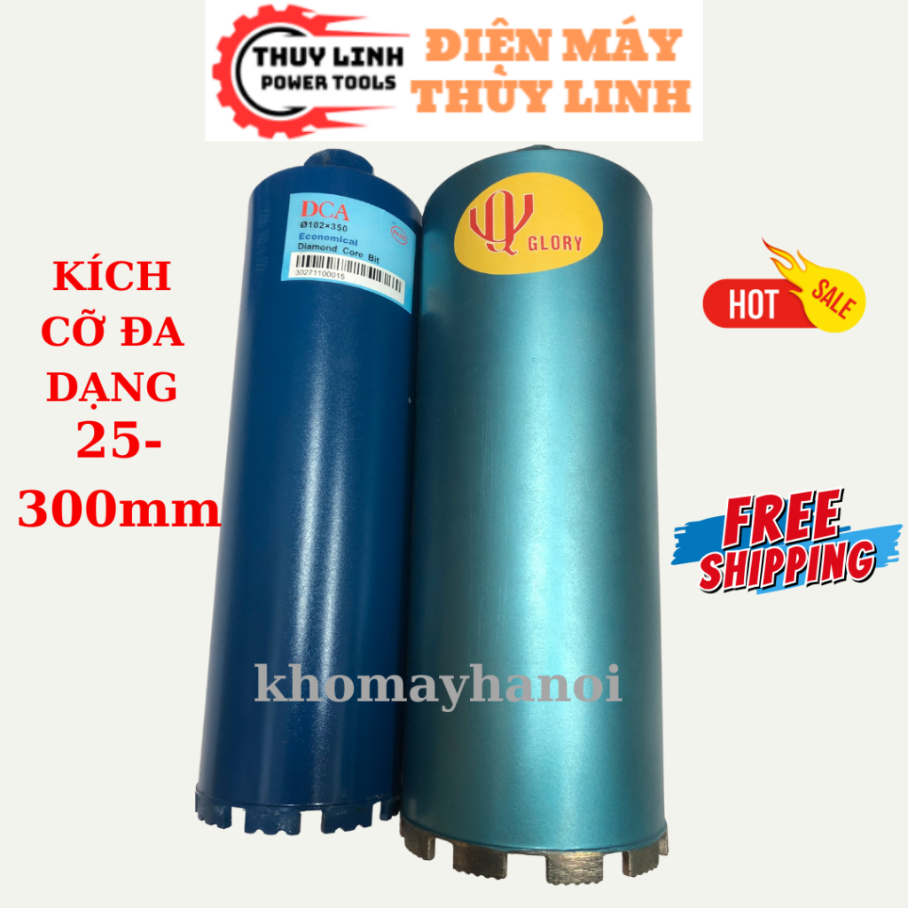 Mũi Khoan Rút Lõi Bê Tông DCA BOSUN GLOLRY CHÍNH HÃNG Khoét Lỗ Sàn Tường FUJACO Điều Hòa Điện Nước Thí Nghiệm DongCheng