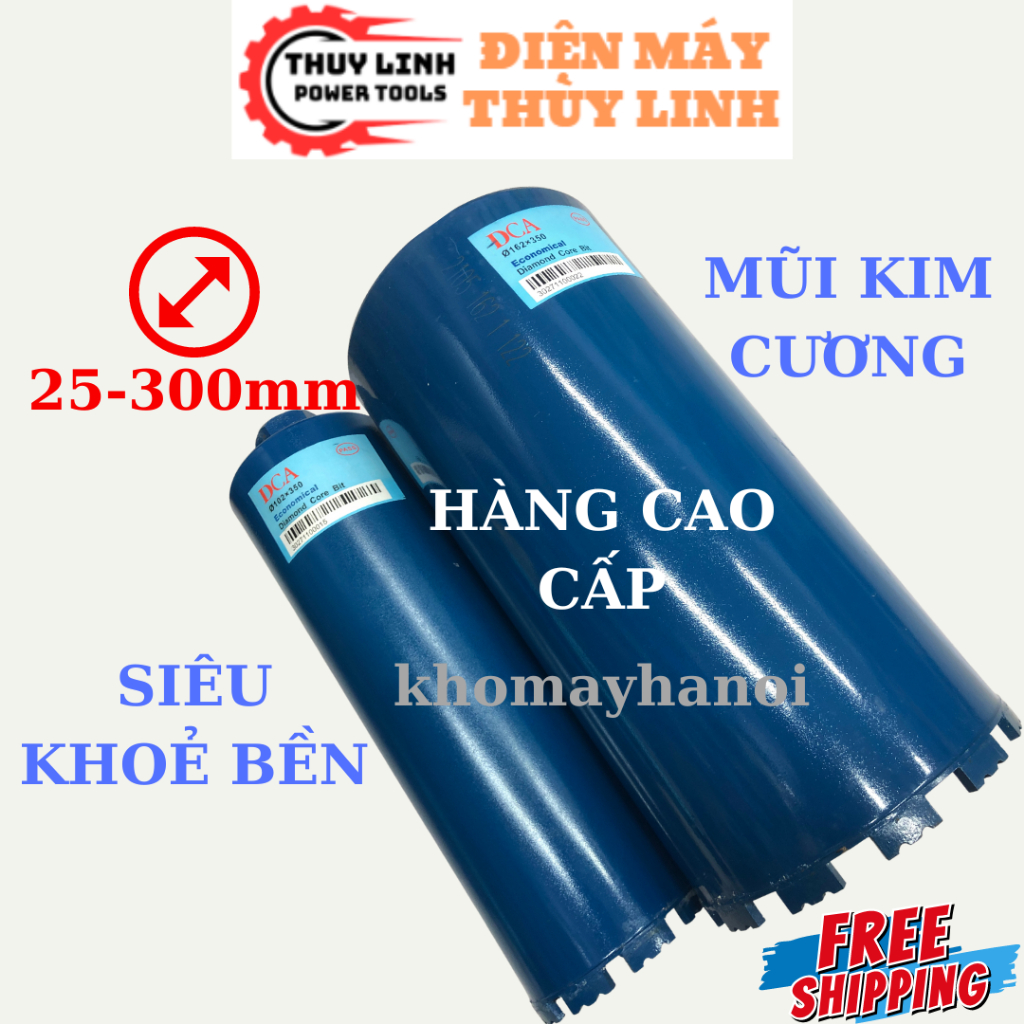 Mũi Khoan Rút Lõi Bê Tông DCA BOSUN GLOLRY CHÍNH HÃNG Khoét Lỗ Sàn Tường FUJACO Điều Hòa Điện Nước Thí Nghiệm DongCheng