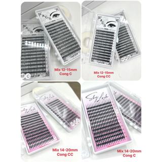 mi trụ katun 0.07 mix (8-13)-(12-15) (14-20)mm cong C ,CC, D_keo nối mi_dụng cụ nối mi_SKYLASH