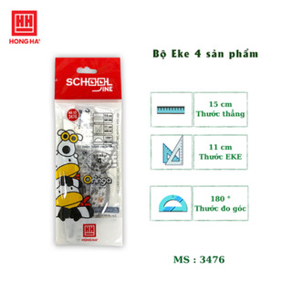 Bộ eke 4 sản phẩm hồng hà 3476
