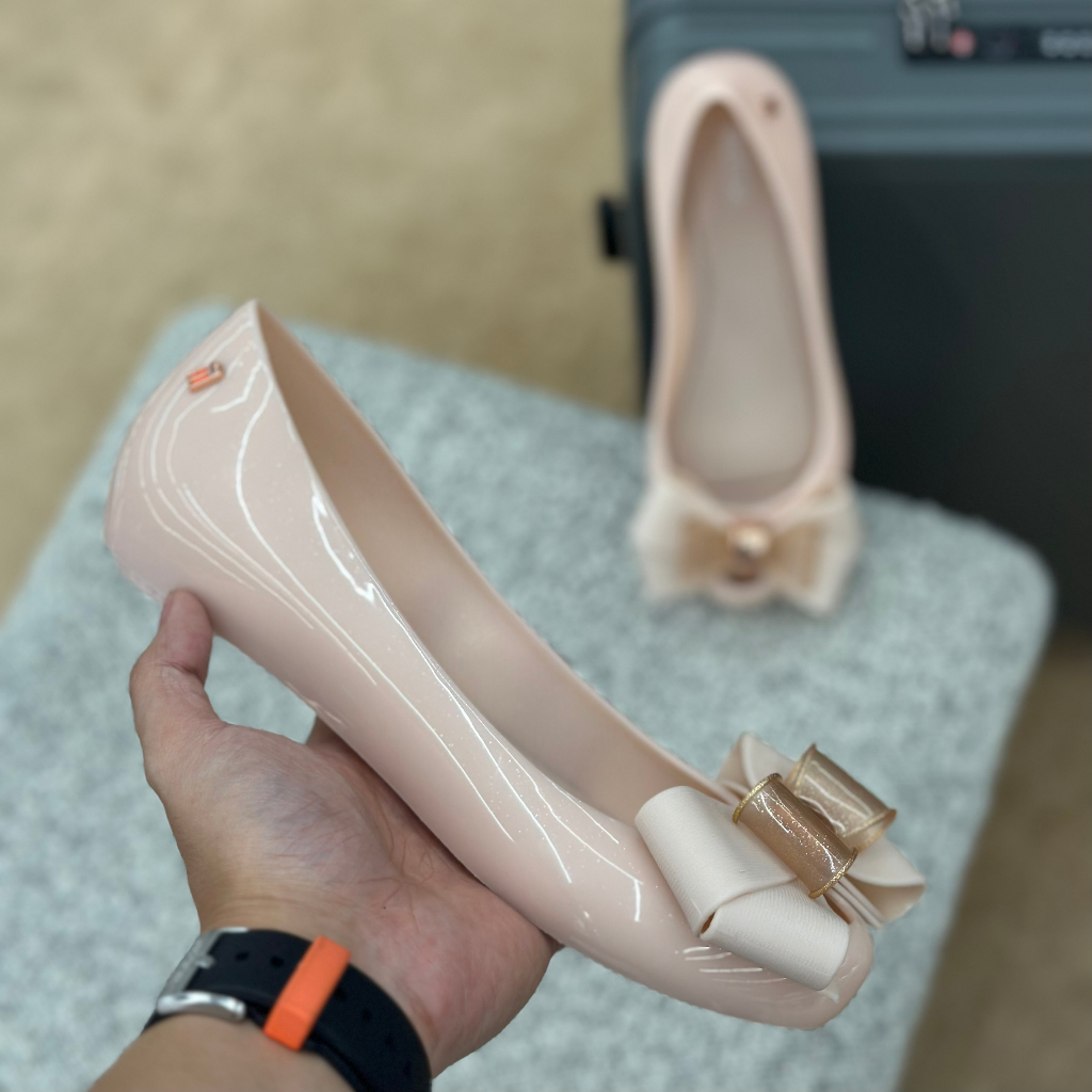 Giày Búp Bê Melissa Nữ Chính Hàng Hình Cái Nơ Full Box - Sấu Vui Vẻ