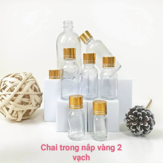 Chai chiết tinh dầu - chai thuỷ tinh trong suốt- chai thuỷ tinh nắp vặn