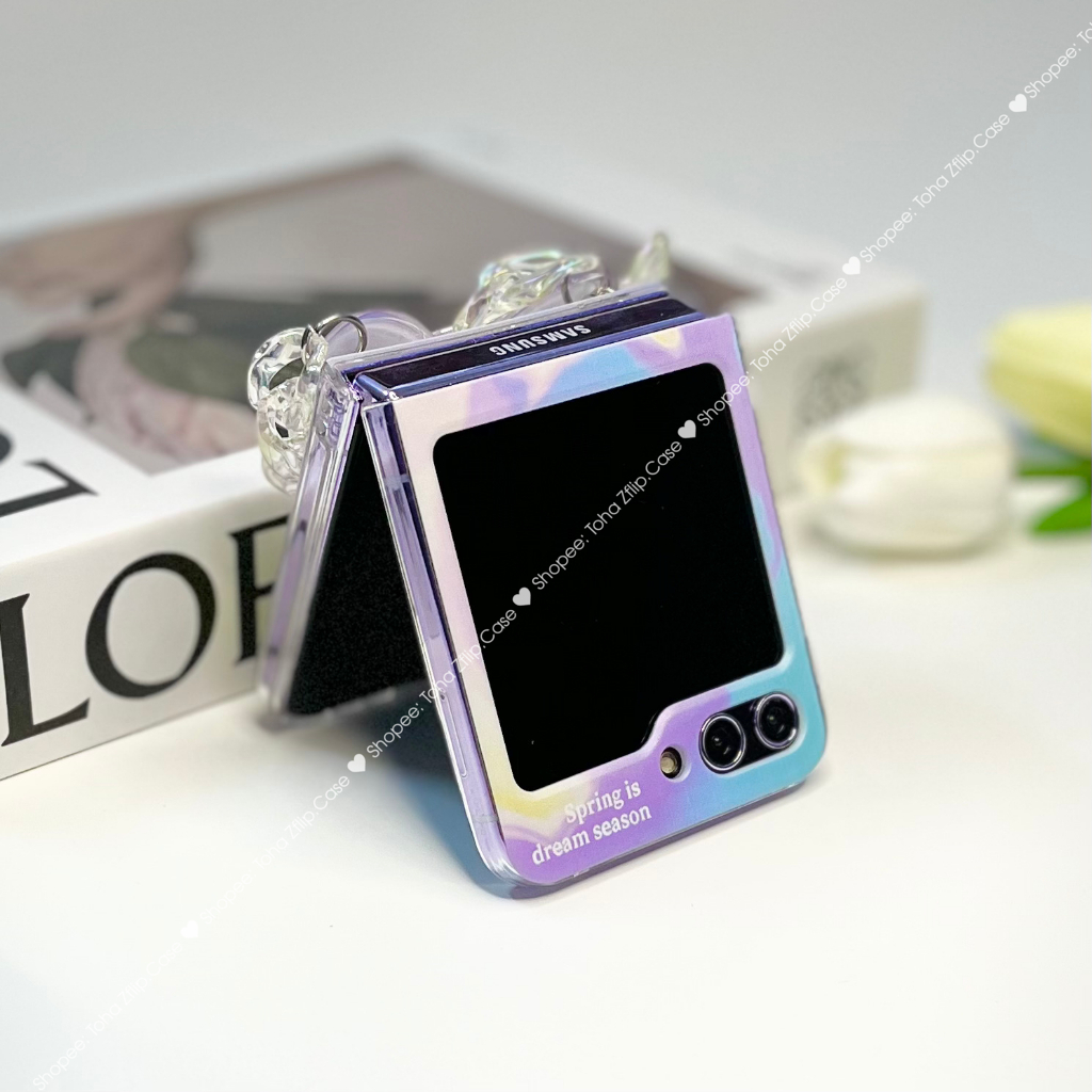 Ốp lưng Samsung Z Flip 5 / Z Flip 4 hình bướm dễ thương có dây xách tay sang trọng Z Flip5/ ZFlip5 / Z Flip4/ ZFlip4