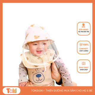 Mũ chống giọt bắn, chống dịch cho bé, nón chống nắng có kính che bụi cho trẻ em Tokidoki