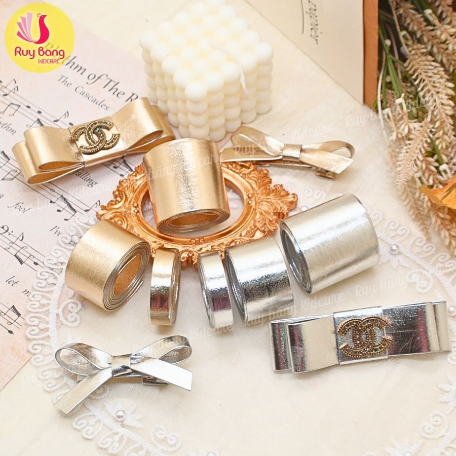 Ruy băng da bóng HQ dùng làm nơ bơm kẹp tóc, nơ trang trí…