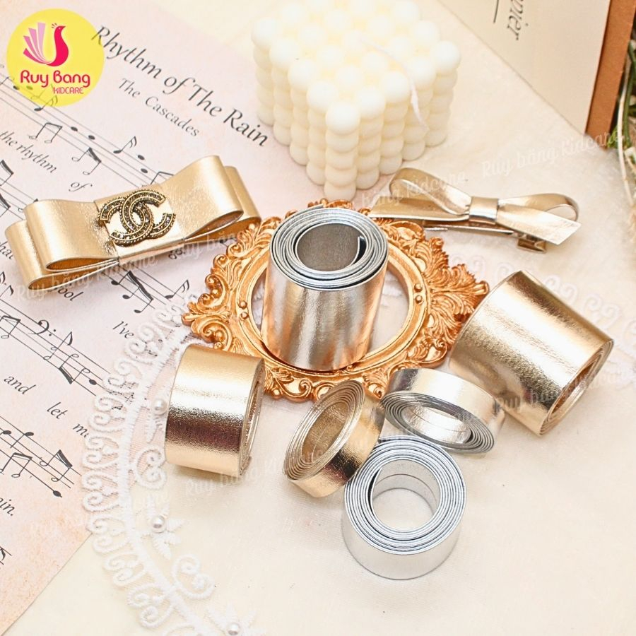 Ruy băng da bóng HQ dùng làm nơ bơm kẹp tóc, nơ trang trí…