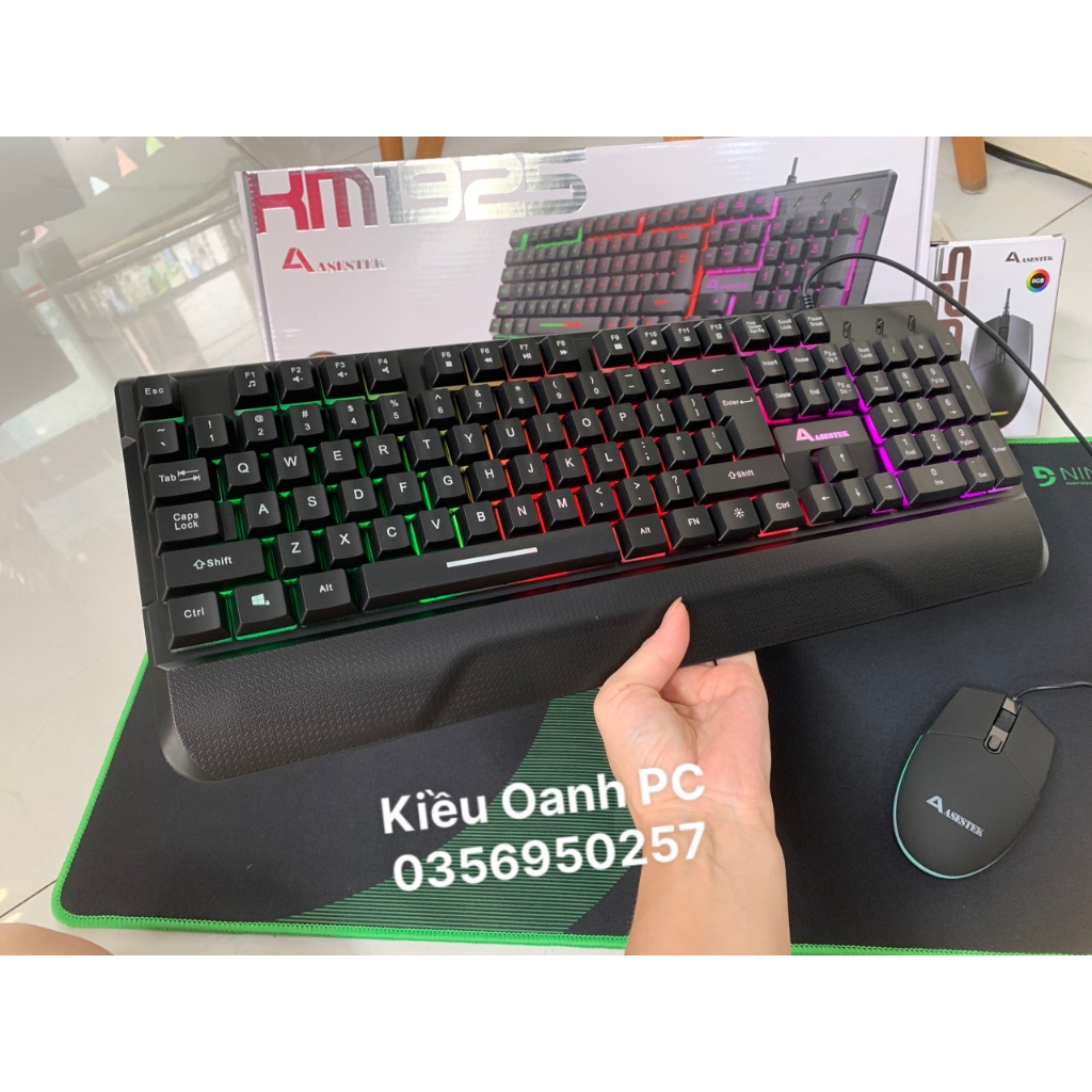 Bộ phím chuột  ASESTEK KM1925  - hàng chính hãng bảo hành 12 tháng