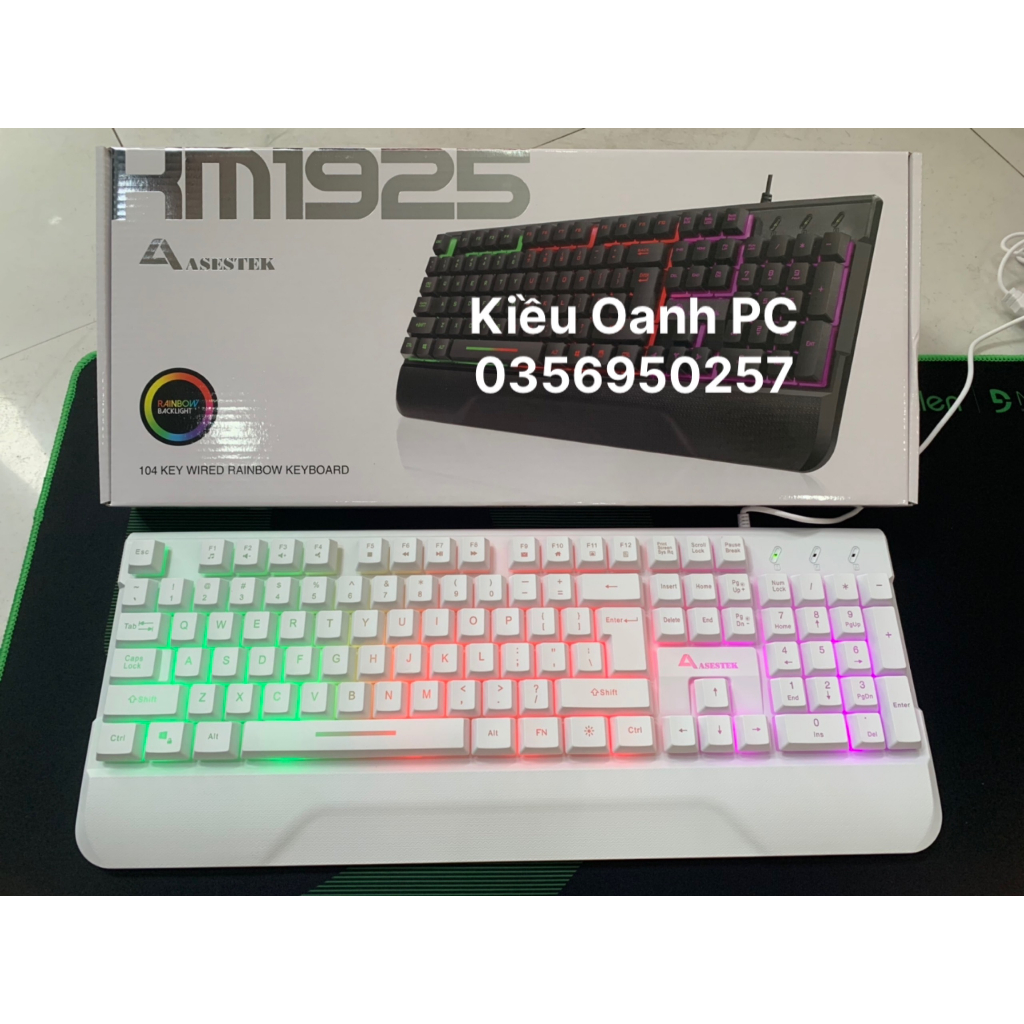 Bộ phím chuột  ASESTEK KM1925  - hàng chính hãng bảo hành 12 tháng