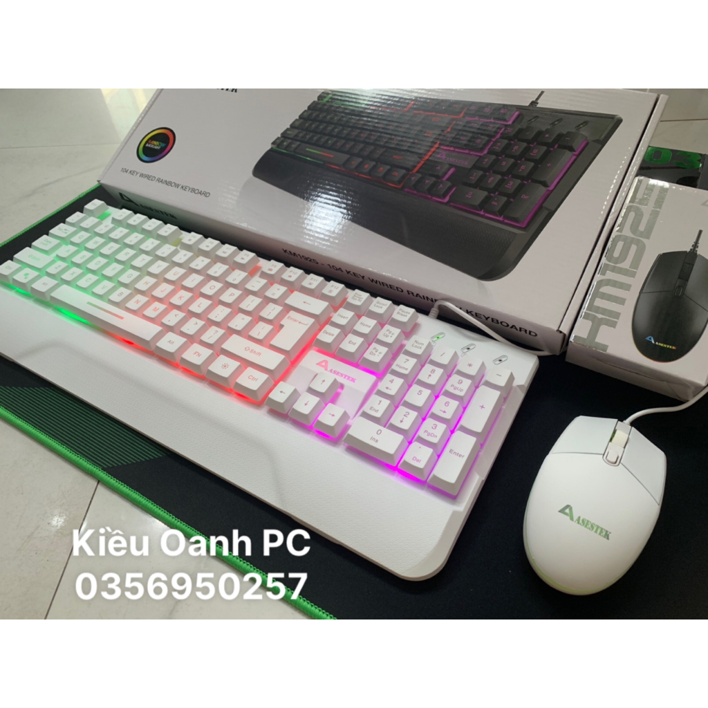 Bộ phím chuột  ASESTEK KM1925  - hàng chính hãng bảo hành 12 tháng