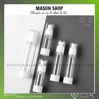Lọ Chiết Mỹ Phẩm Hút Chân Không Xịt Phun Sương/Nhấn Giọt 5Ml 10Ml 15Ml 20Ml 30Ml 50Ml 100Ml /Vỏ Chai Nhựa Pet Trong Suốt