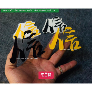 Tem chử tín trong suốt dán trang trí xe