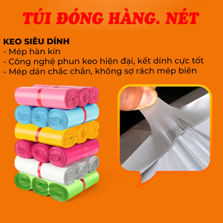 Túi đóng Gói Hàng Online - Túi Niêm Phong Siêu Dai, Siêu Rẻ Đủ Size