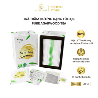Trà trầm hương agarvina dạng túi lọc - hộp 30 túi x 1,5g