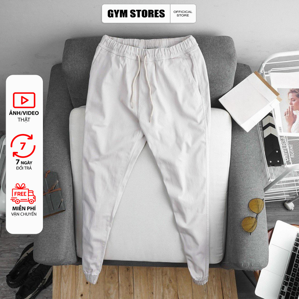 Quần Jogger Kaki Nam Co Dãn Vải Xịn Cao Cấp ống bo chân  giá sĩ JG01