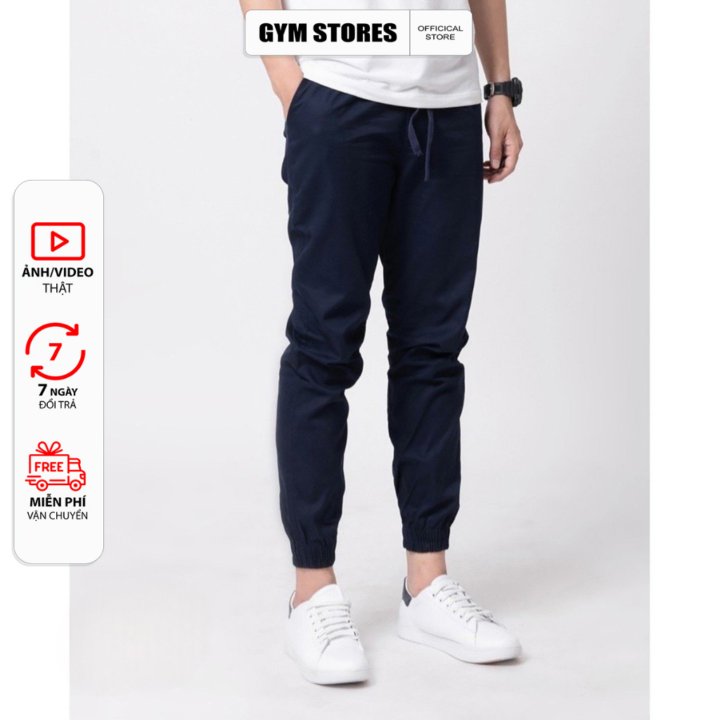 Quần Jogger Kaki Nam Co Dãn Vải Xịn Cao Cấp ống bo chân  giá sĩ JG01