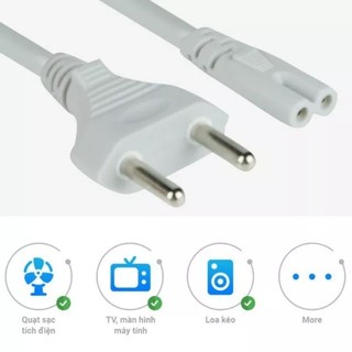 Dây sạc cho quạt tích điện  2 lỗ honjanda dây đồng