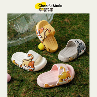  Dép lê quai ngang bánh mỳ trẻ em Cheerful Mario Hổ MIA siêu nhẹ mềm êm cho bé trai bé gái 