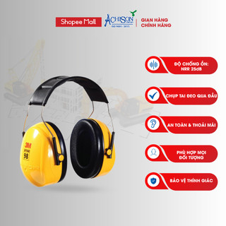 Chụp Tai Chống Ồn Cao Cấp 3M H9A - Bảo Vệ Thính Giác, Độ Giảm Ồn 25dB, Đeo Êm Tai