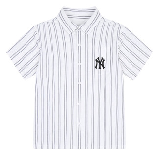 Áo sơ mi mlb - stripe short sleeve shirt new york yankees - trắng sọc - code: 31wsu4131-50w