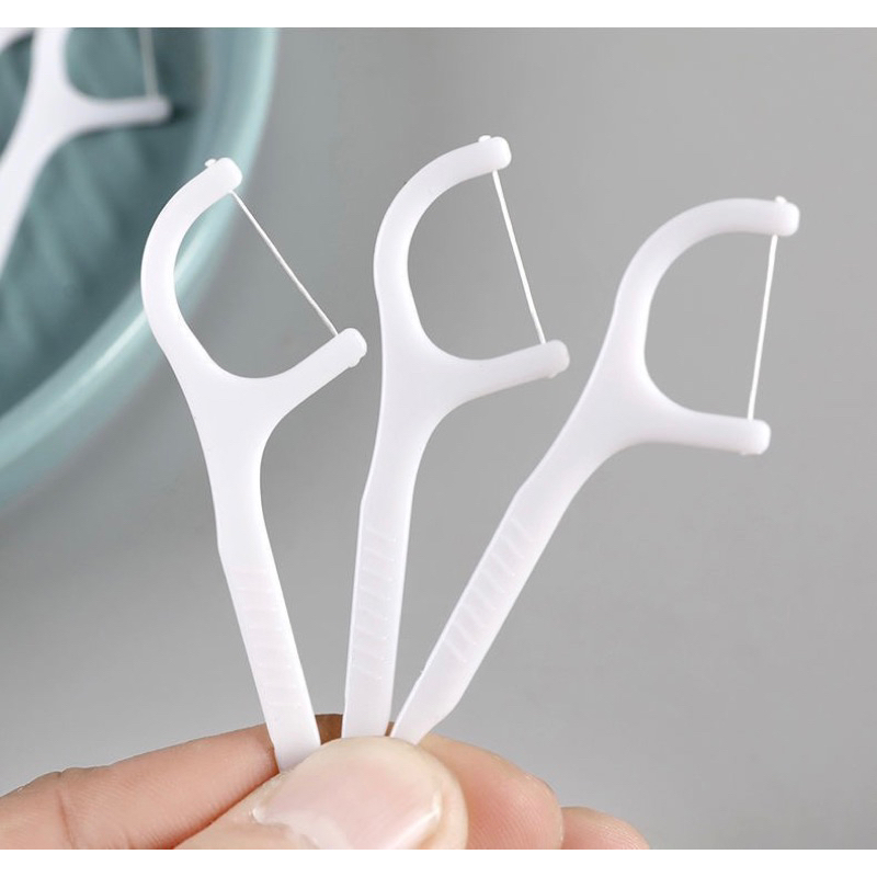 Tăm chỉ nha khoa hộp 50 cái, tăm chỉ nha khoa hàng loại đẹp sợi mảnh và dai