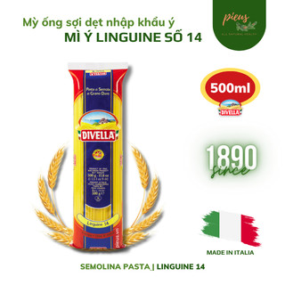 Mì ý sợi dẹt Linguine Pasta N.14 Divella 500g - Mỳ pasta nhập khẩu Ý tốt cho sức khỏe | Pieus House