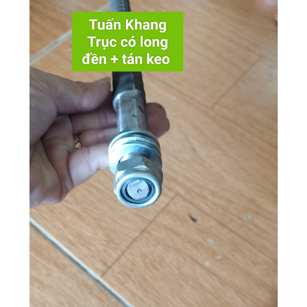 Combo 2 bánh xe đẩy 250-4 hơi + trục 60cm 17li