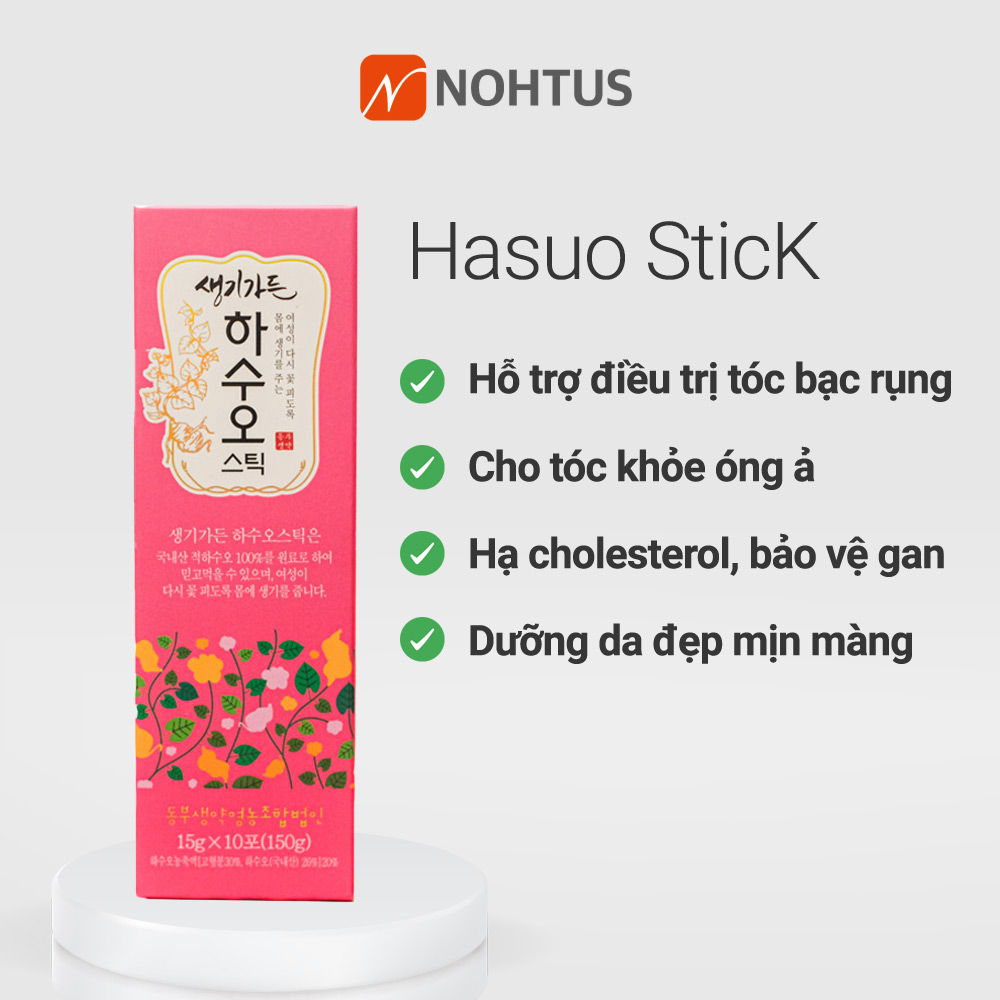 Hasuo sticK - Nước uống Hà Thủ Ô ngăn ngừa tóc bạc, gãy rụng