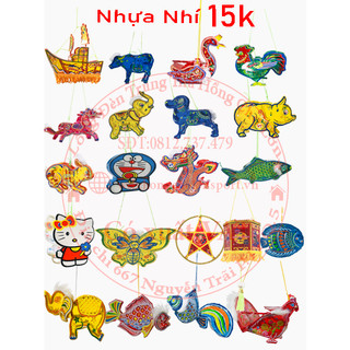 Combo 50 lồng đèn truyền thống mini 15k + đèn led