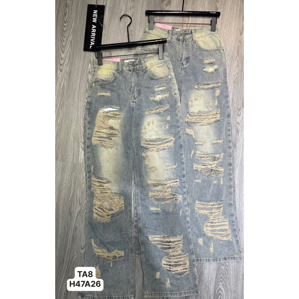 Quần suông rách hot hít về sẵn hàng Size SML T8