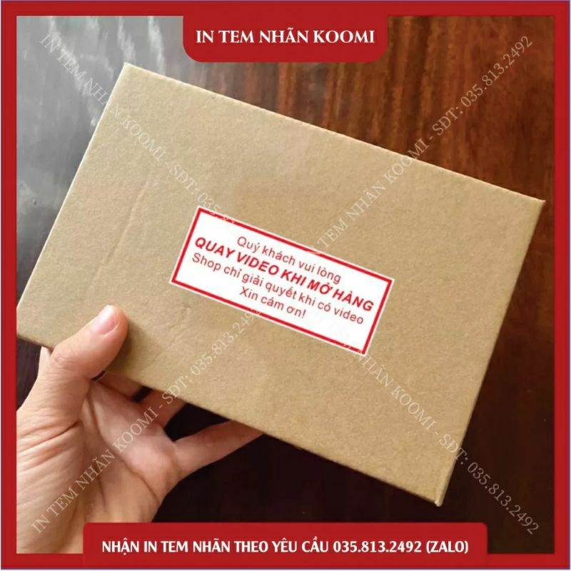 Tem "Chú Quay Video Khi Mở Hàng" Dành Cho Các Shop
