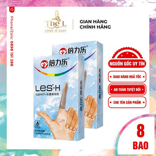 Bao cao su ngón tay gel nóng - Les H