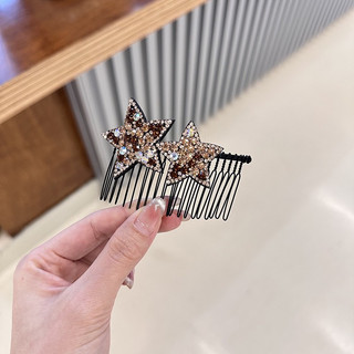 Lược xước tóc đính charm đá ngôi sao xinh xắn