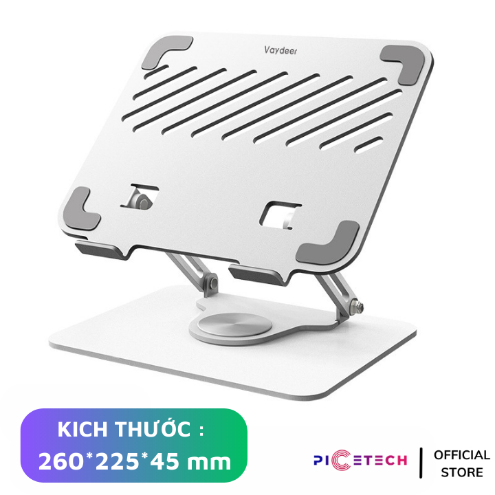 Giá Đỡ Laptop ,Ipad Máy Tính Bảng Xoay 360 Độ Có Thể Gập Lại , Đế Tản Nhiệt Laptop Kim Loại - PICETECHHN