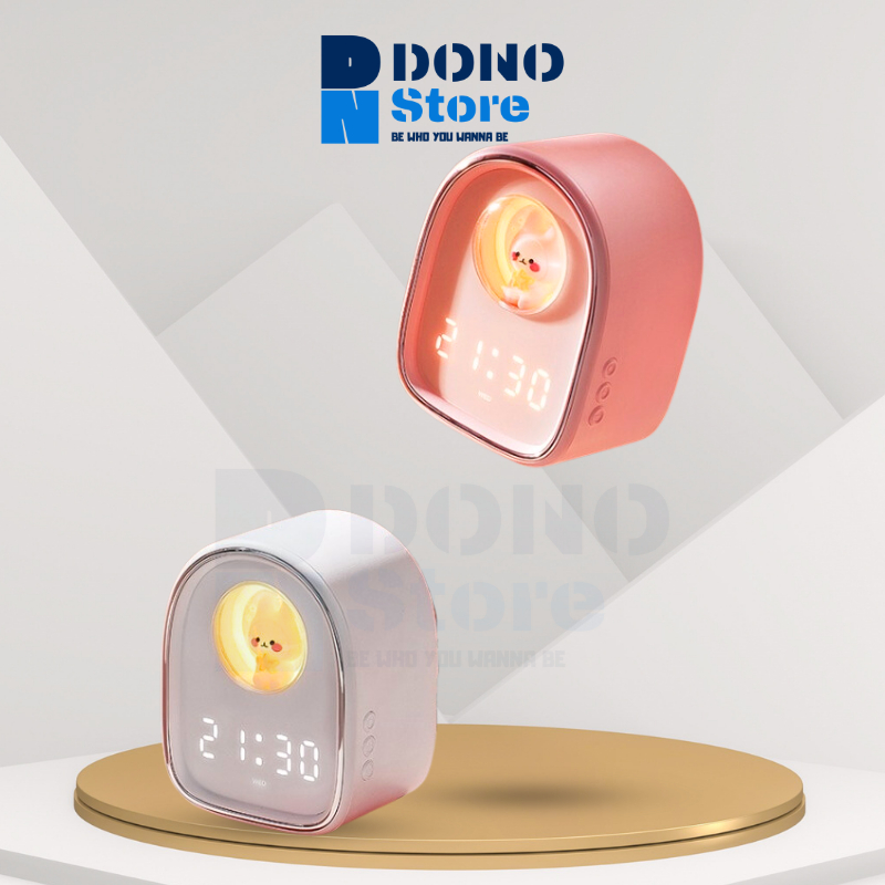 Đồng hồ báo thức, đồng hồ để bàn có đèn ngủ màn hình led chuông lớn DONO DN48