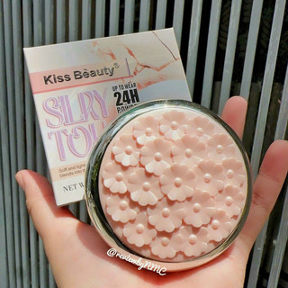 Phấn phủ 2 tầng kiss beauty silky touch 24h