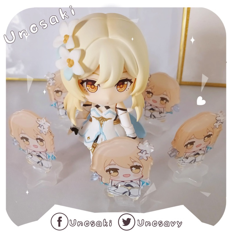 Gacha Standee Genshin Impact | Mini standee Chibeo 4cm| Tượng Mica dễ thương