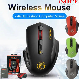 Chuột gaming bluetooth imice g1800 - chuột máy tính không dây tích hợp nhiều phím tắt đèn led đẹp mắt tặng kèm 2 pin