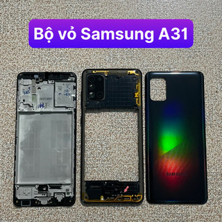 Bộ xương vỏ samsung A31 ,kèm khay sim,phím,kính camera