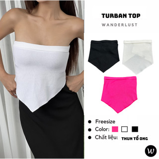 Áo Turban Croptop Cột Dây Lưng