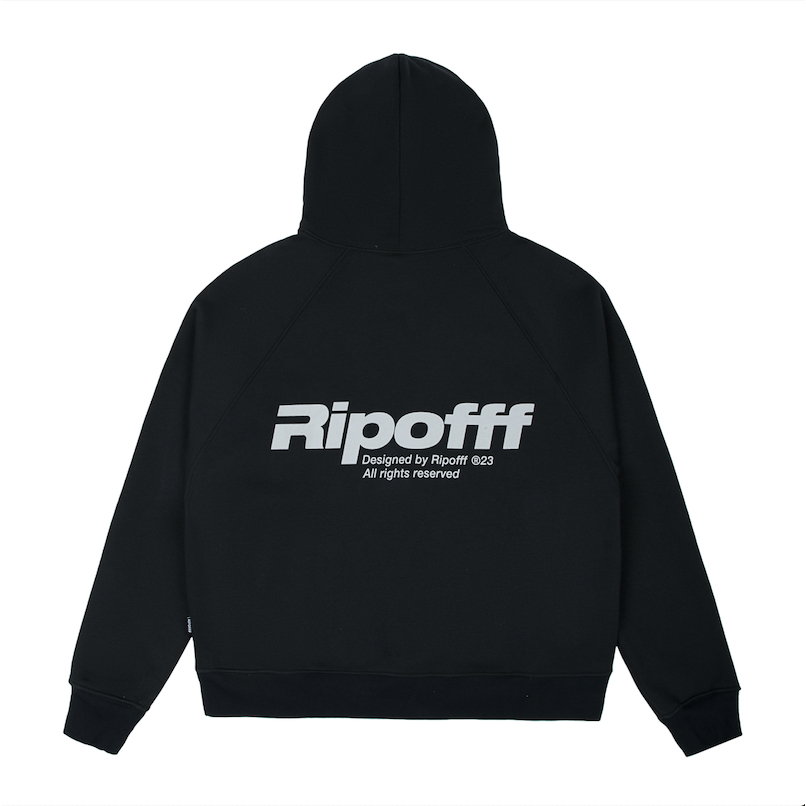 RIPOFFF Abstract Girl Hoodie - Black
