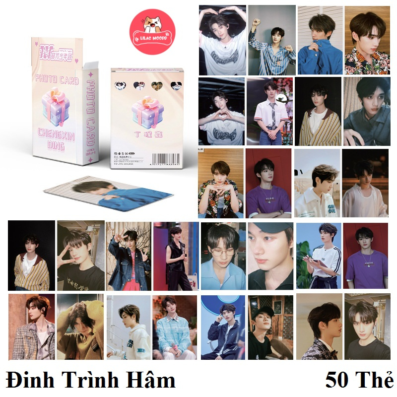 Đinh Trình Hâm | Hộp thẻ card laser 50 tấm Trình Trình TNT  | Lomo lomocard polaroid