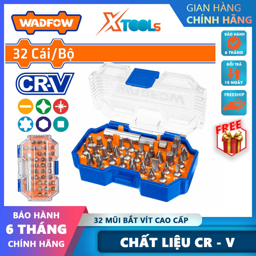 Bộ 32-36-62 mũi bắt vít đa năng Wadfow sử dụng nhiều mục đích như bắt vít, siết vít, điều chỉnh vít