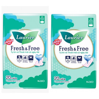 BĂNG VỆ SINH LAURIER FRESH & FREE SIÊU MỎNG KHÔNG CÁNH/ CÓ CÁNH 20 MIẾNG