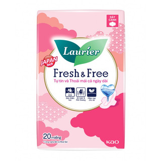 BĂNG VỆ SINH LAURIER FRESH & FREE DÀY CÁNH 20 MIẾNG