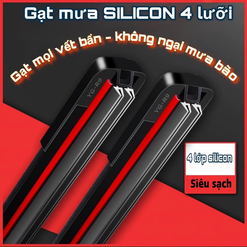 Gạt Mưa Silicon 4 Lưỡi
