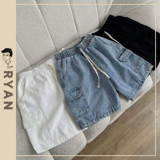 Quần short jeans túi hộp ryan, quần đùi jeans nam phù hợp đi chơi, du lịch - ryan